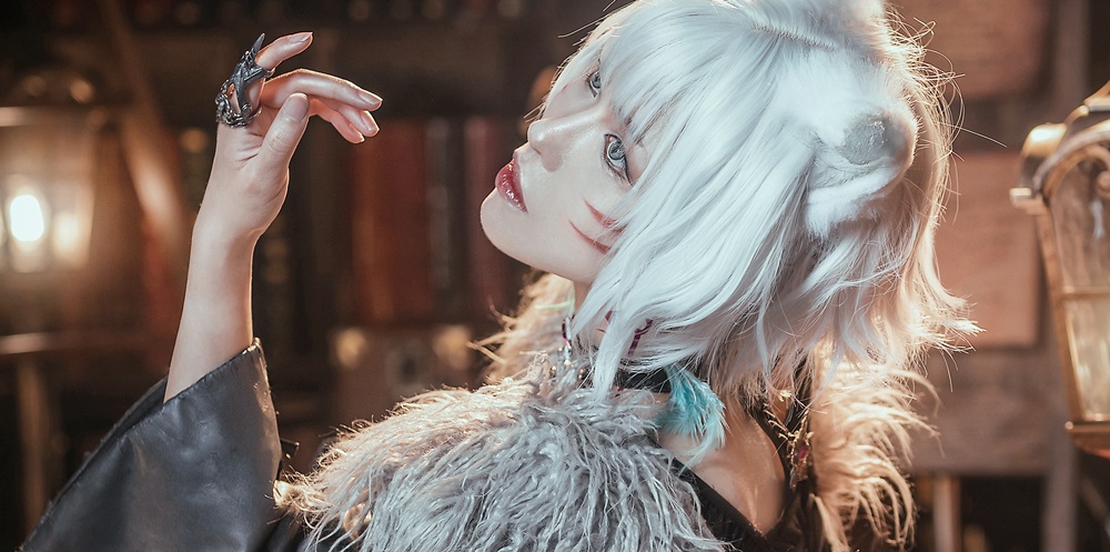 Enigmatyczny cosplay z FFXIV