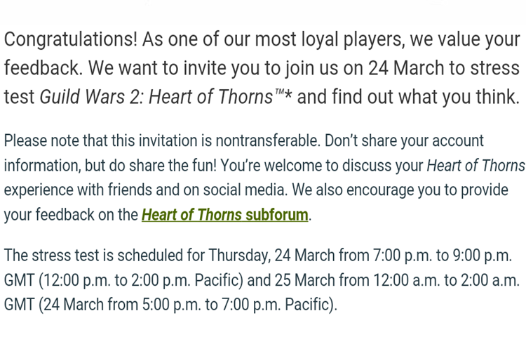 Wysłano zaproszenia do (Guild Wars 2) Heart of Thorns. Dostaliście swoje? 