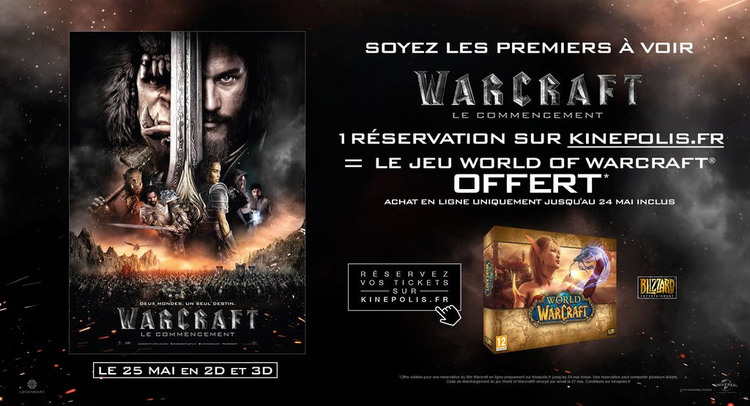 A jednak to prawda. Kupując bilet na film Warcraft, otrzymacie WoW'a z dodatkami i miesięcznym abonamentem