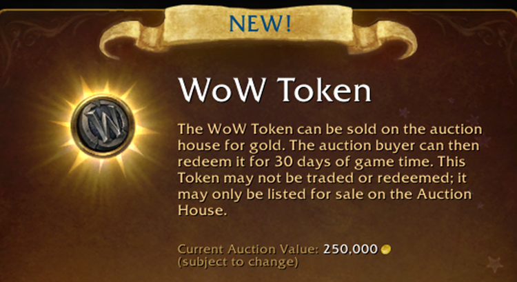 Szaleństwo w World of Warcraft. Od wczoraj cena Tokena podskoczyła o 50 tysięcy sztuk złota!