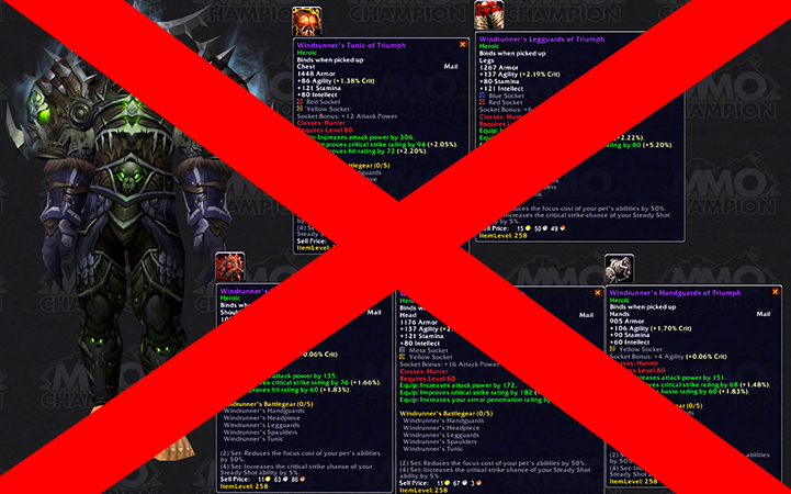 World of Warcraft porzuci bonusy setowe